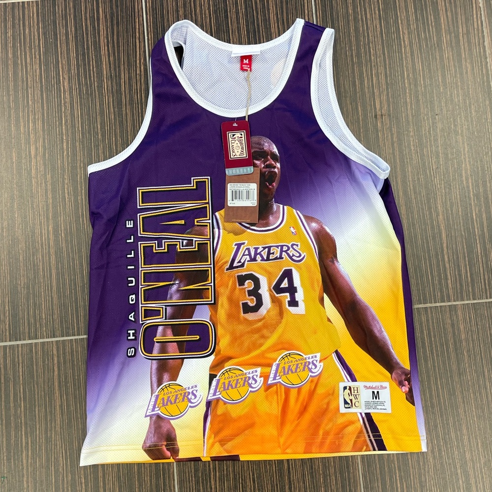 NWT NEW MITCHELL AND NESS SHAQUILLE O’NEAL HWC JERSEY MEDIUM